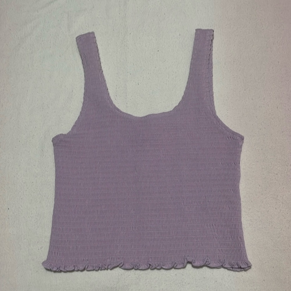 Cropped purple tank